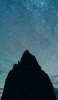 📱銀河と黒い岩山 ZenFone 7 Pro 壁紙・待ち受け