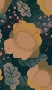 📱黄・ピンク・緑 花と草のイラスト Mi 11 Lite 5G 壁紙・待ち受け