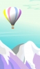 📱気球と雪山 パステル調のイラスト Redmi Note 10 Pro 壁紙・待ち受け