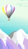 📱気球と雪山 パステル調のイラスト Galaxy A32 5G 壁紙・待ち受け