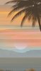 📱椰子の木 海 山 鮮やかな空 アート ZenFone 7 Pro 壁紙・待ち受け
