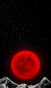 📱赤い惑星 黒い星 白い山 アート ZenFone 7 Pro 壁紙・待ち受け