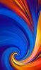📱彩度の高い青とオレンジの渦 Redmi 9T Android 壁紙・待ち受け