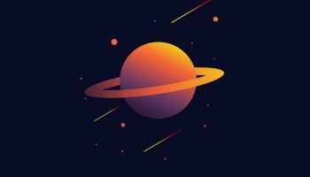 📱土星のイラスト Galaxy A30 Android 壁紙・待ち受け