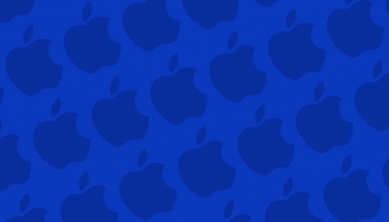 📱ビビッド・ブルー アップルのロゴ パターン HUAWEI P20 lite 壁紙・待ち受け