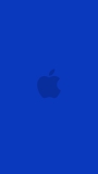 📱ビビッド・ブルー アップルのロゴ iPhone 7 壁紙・待ち受け