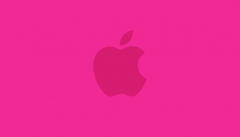 📱ビビッド・ピンク アップルのロゴ Redmi Note 9S 壁紙・待ち受け