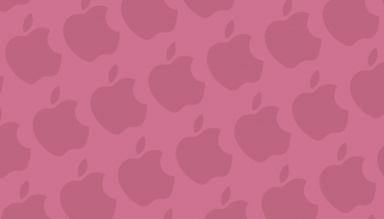 📱ビビッド・ピンク アップルのロゴ パターン Redmi 9T 壁紙・待ち受け