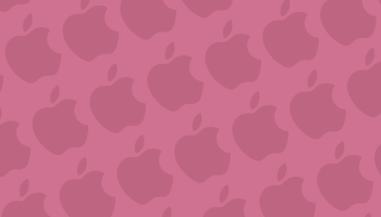 📱ビビッド・ピンク アップルのロゴ パターン Redmi Note 9T 壁紙・待ち受け