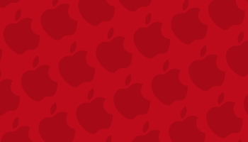 📱ビビッド・レッド アップルのロゴ パターン OPPO R17 Pro 壁紙・待ち受け