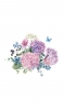 📱水彩の紫陽花 Xperia 8 Lite 壁紙・待ち受け