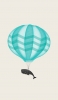 📱鯨と気球のイラスト iPhone 6 壁紙・待ち受け
