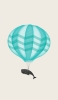 📱鯨と気球のイラスト iPhone SE (第3世代) 壁紙・待ち受け