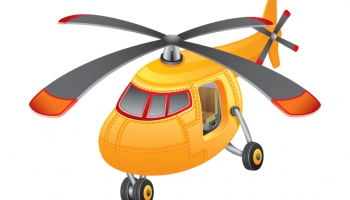 📱黄色いヘリコプター イラスト Mi Note 10 Lite 壁紙・待ち受け