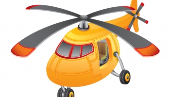 📱黄色いヘリコプター イラスト iPhone 13 Pro Max 壁紙・待ち受け