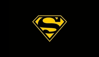 📱黄色いスーパーマンのロゴ シンプル iPhone 6 壁紙・待ち受け