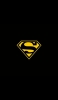 📱黄色いスーパーマンのロゴ シンプル iPhone 12 壁紙・待ち受け